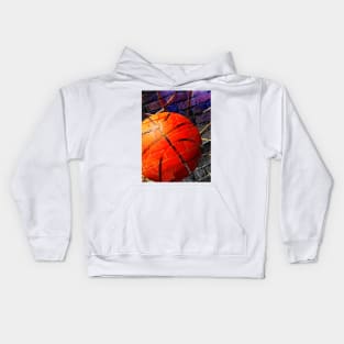 Basketball art print swoosh 104- basketball artwork Kids Hoodie